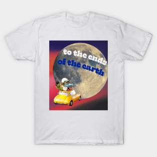 To the Ends of the Earth - Psychedelic Moon Travel Collage T-Shirt